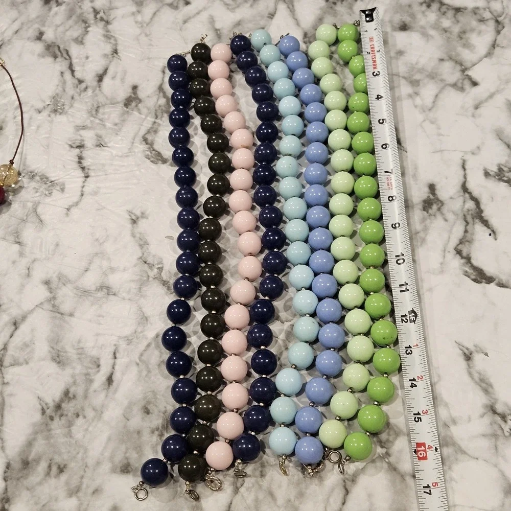 Kids Chunky Beaded Necklace Bundle | 8 Colorful Statement Necklaces | Approx 16